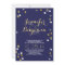 Navy Gold & Silver Confetti Modern Wedding Invite