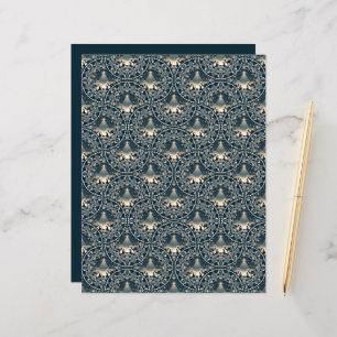 Navy & Gold Star of Wonder Mandala Art Deco Fans