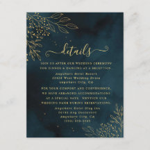Navy Gold Wedding Stationery Template
