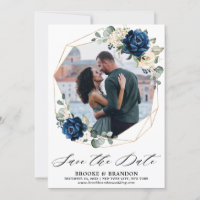 Navy Gold White Champagne Ivory Rose