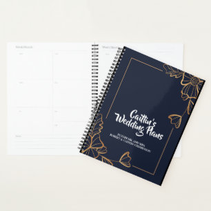 Navy & golden floral Wedding planner