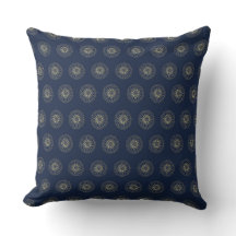 Navy | Golden Zinnia Flower Medallions