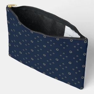 Navy Golden Zinnia Sun Accessory Pouch