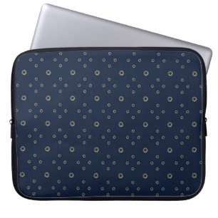 Navy   Golden Zinnia Sun Laptop Sleeve