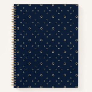 Navy Golden Zinnia Sun Notebook