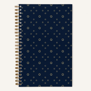 Navy Golden Zinnia Sun Notebook