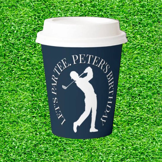 Navy Golfer Birthday in Style  Paper Cups (Tee-rific Celebrations Await!)