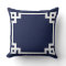 Navy Greek Key Pillow