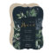 Navy Green Gold Greenery Frame I have Moved Card