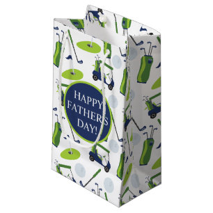 Navy & Green Golf Personalised Small Gift Bag