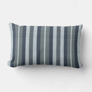 Navy Grey Stripes Lumbar Cushion