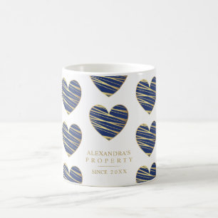 Navy Heart Best Friends All Occasion Coffee Mug