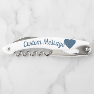 Navy Heart Custom Corkscrew