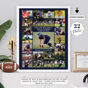 Navy High School Senior Sports 22 Photos Poster