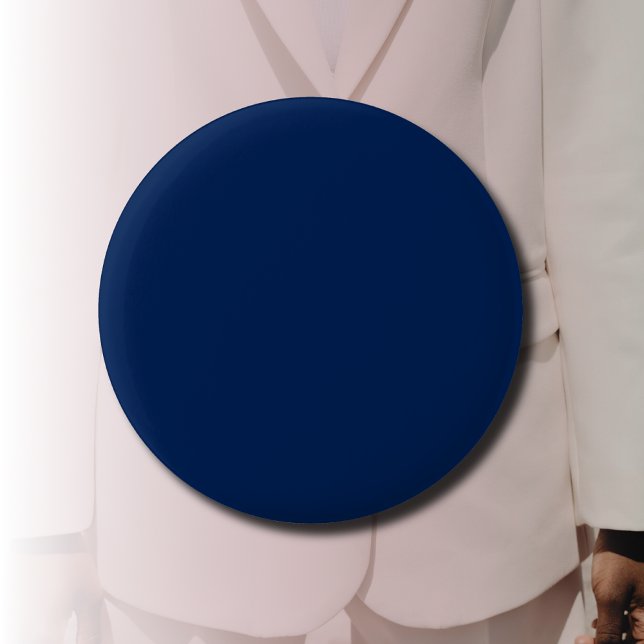 Navy Indigo Solid Colour | Classic and Elegant 6 Cm Round Badge (Creator Uploaded)