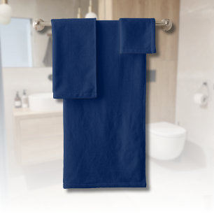 Navy Indigo Solid Colour Classic and Elegant Bath Towel Set