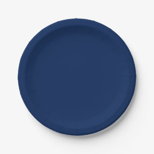Navy Indigo Solid Colour Classic and Elegant Paper Plate