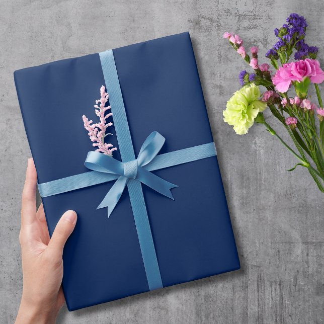Navy Indigo Solid Colour | Classic | Elegant Wrapping Paper (Creator Uploaded)