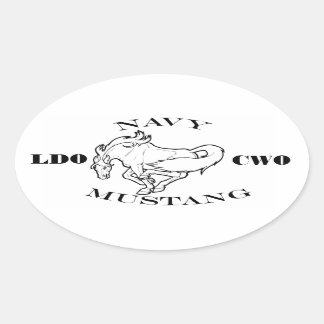 Navy LDO/CWO logo Oval Sticker