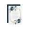 Navy & light blue floral geometric wedding