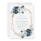 Navy & light blue floral geometric wedding