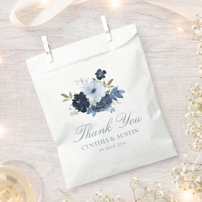navy light blue floral wedding  favour bag (Clipped)