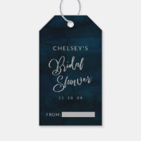 Navy Lustre Dark Blue Silver Bridal Display Shower