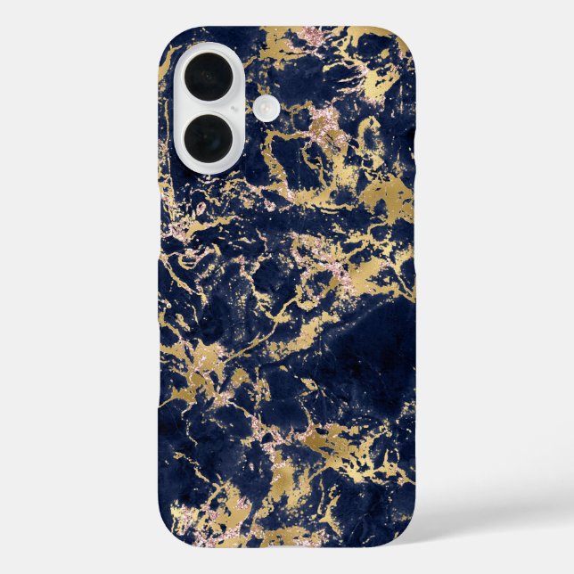 Navy Marble 1 Case-Mate iPhone Case (Back)