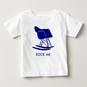 Navy Mid Century Modern Rocking Chair Tee Shirt