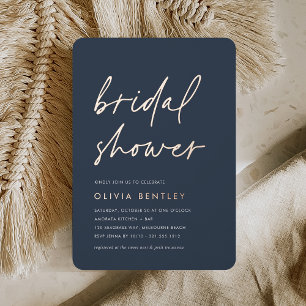 Navy   Minimalist Script Bridal Shower