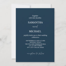 Navy Minimalist Wedding Design