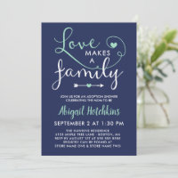 Navy Mint Love Makes A Family Adoption Shower