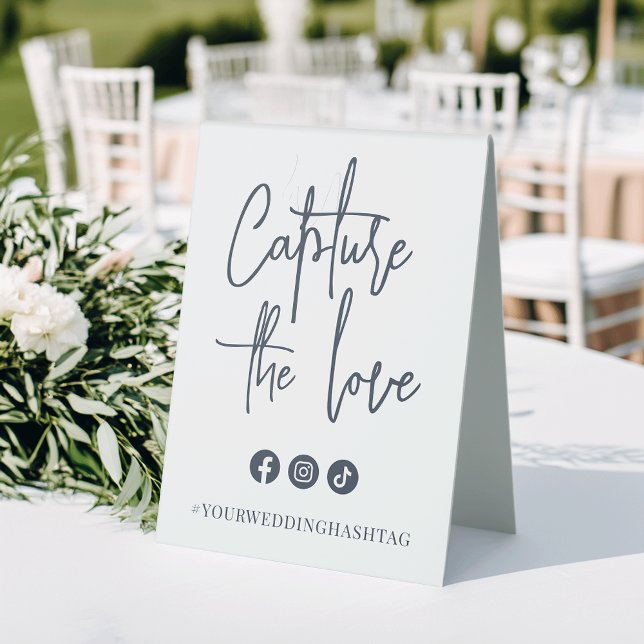 Navy | Modern Handwritten Script Wedding Hashtag (Creator Uploaded)