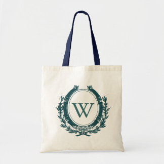 Navy Monogram Tote Bag