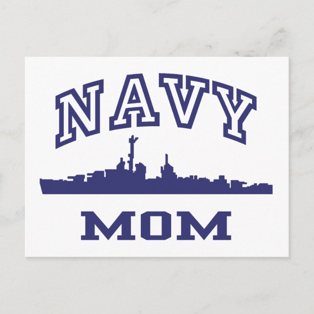 Navy Mum Postcard (Front)