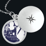 Navy Musical Wedding Bridesmaid Necklace<br><div class="desc">Keepsake Necklaces Choose either Silver Plated Gold Finish or Sterling Silver Unique 25th Anniversary Necklace or Personalised Custom 1st Christmas Gift Could Customise as Wedding Keepsake Wedding Party Necklaces Also - to change background colour - click customise - click edit - choose last tool in drop down menu and choose...</div>