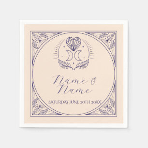 Navy Napkins Wedding Names Tarot Cards Stars Moon