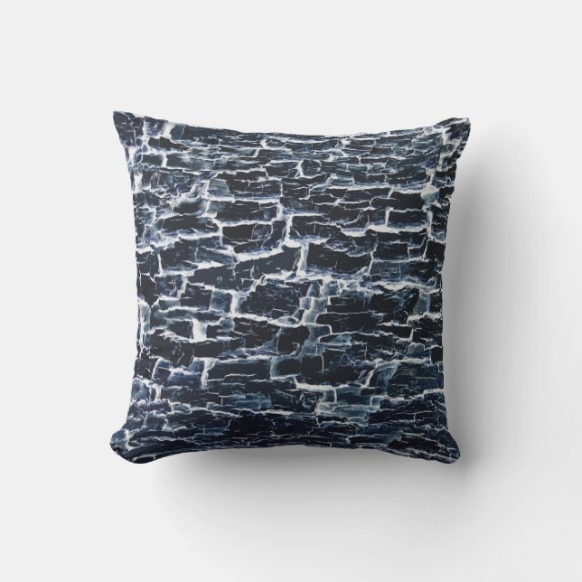 Navy Nature Abstract Cushion (Front)