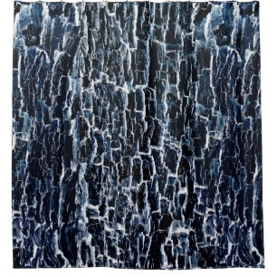 Navy Nature Abstract Shower Curtain