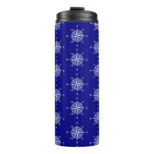 Navy Nautical Sailing Compass Thermal Tumbler