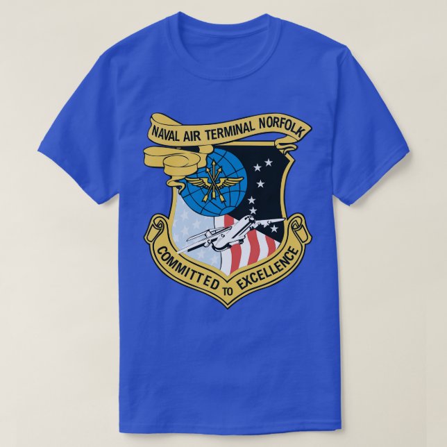 Navy Naval Air Terminal Norfolk wo Txt X T-Shirt (Design Front)