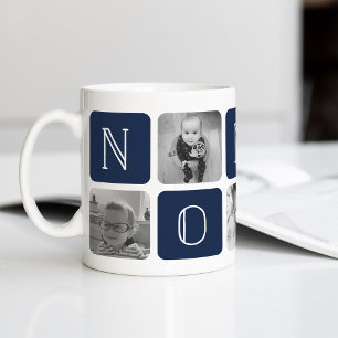 Navy NONNO Grandfather Photo Collage Coffee Mug