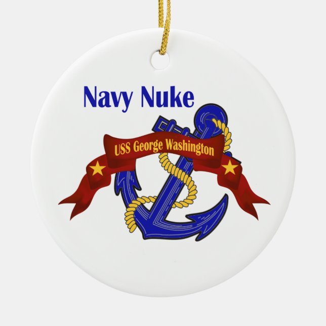 Navy Nuke USS George Washington Ceramic Ornament (Front)