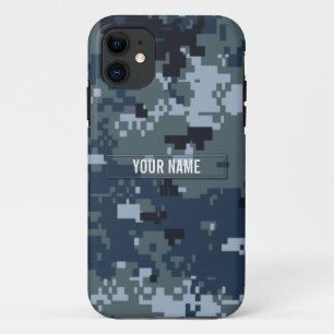 Navy NWU Camouflage Customisable iPhone 11 Case