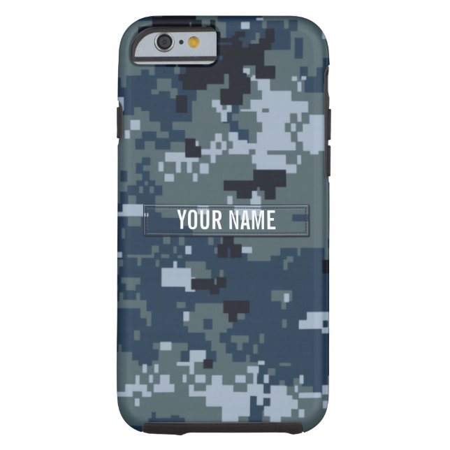 Navy NWU Camouflage Customisable Case-Mate iPhone Case (Back)