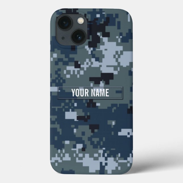 Navy NWU Camouflage Customisable Case-Mate iPhone Case (Back)