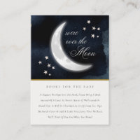 Navy Over the Moon Stars Books For Baby Shower