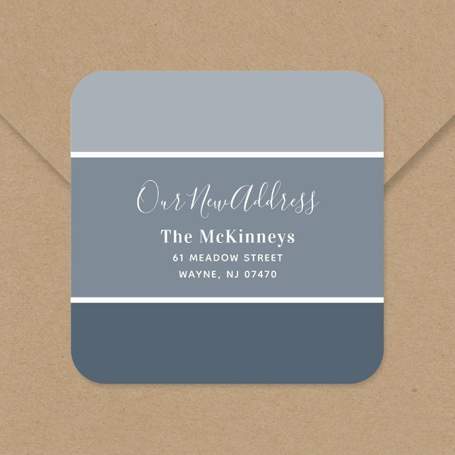 Navy Paint Swatch New Address Square Sticker (Creator Uploaded)