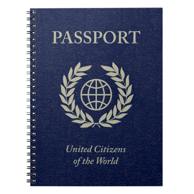 navy passport notebook (Front)