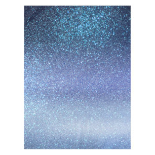 Navy Pastel Blue Triple Glitter Ombre Gradient Tablecloth